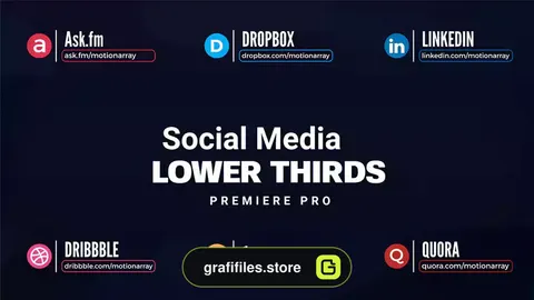 پروژه پریمیر زیرنویس شبکه اجتماعی Social Media Lower Thirds