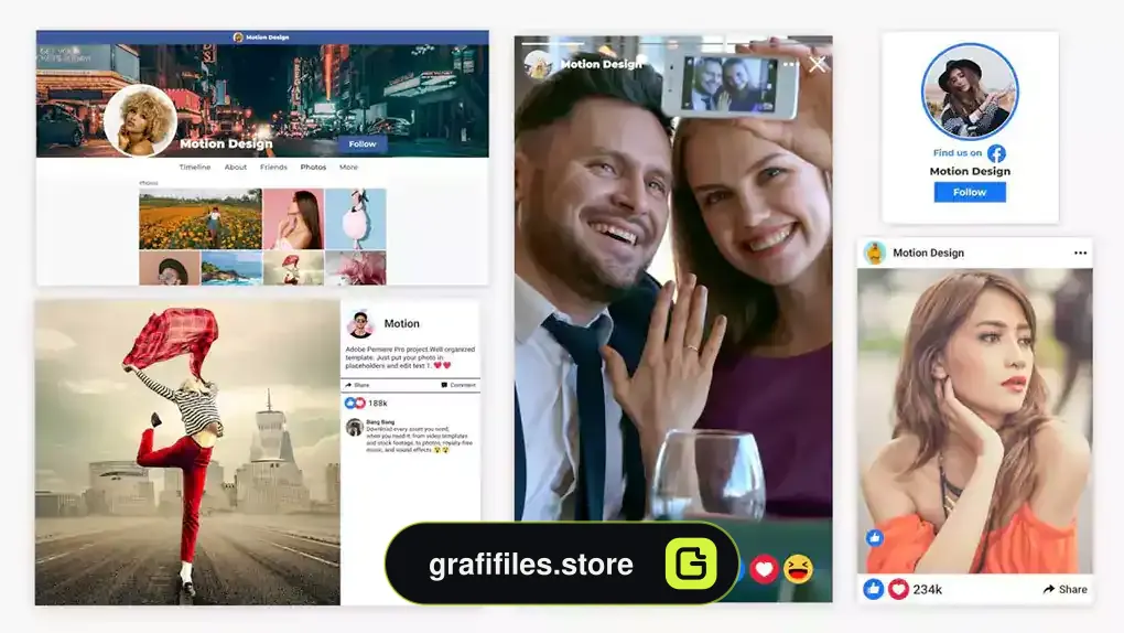 پروژه پریمیر پست شبکه اجتماعی Social Media Posts
