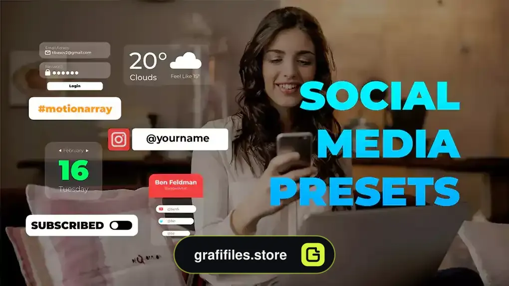 پریست پریمیر شبکه های اجتماعی Social Media Presets