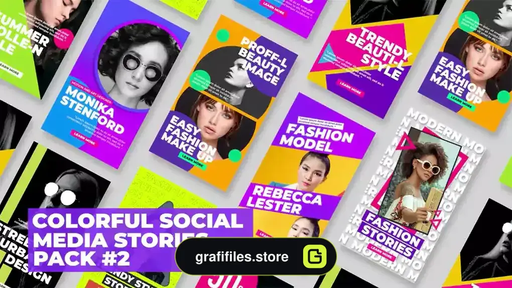 پروژه پریمیر استوری اینستاگرام Social Media Stories - Colorful V2