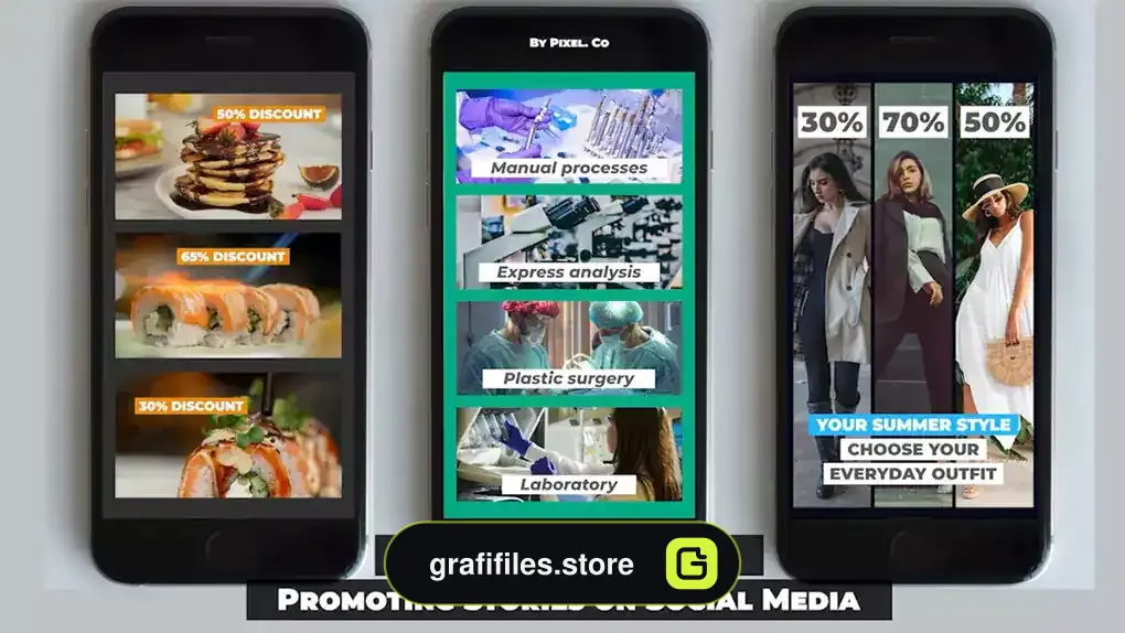 پروژه پریمیر استوری اینستاگرام Social Media Stories Promotion