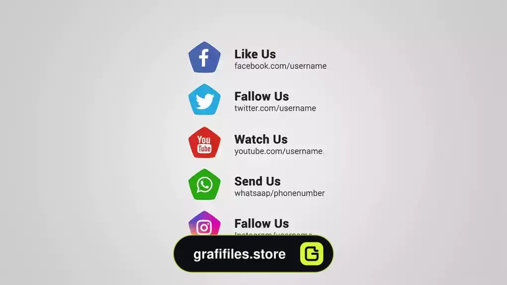 پروژه پریمیر نمایش لوگو شبکه های اجتماعی Social Promotion Logo Openers