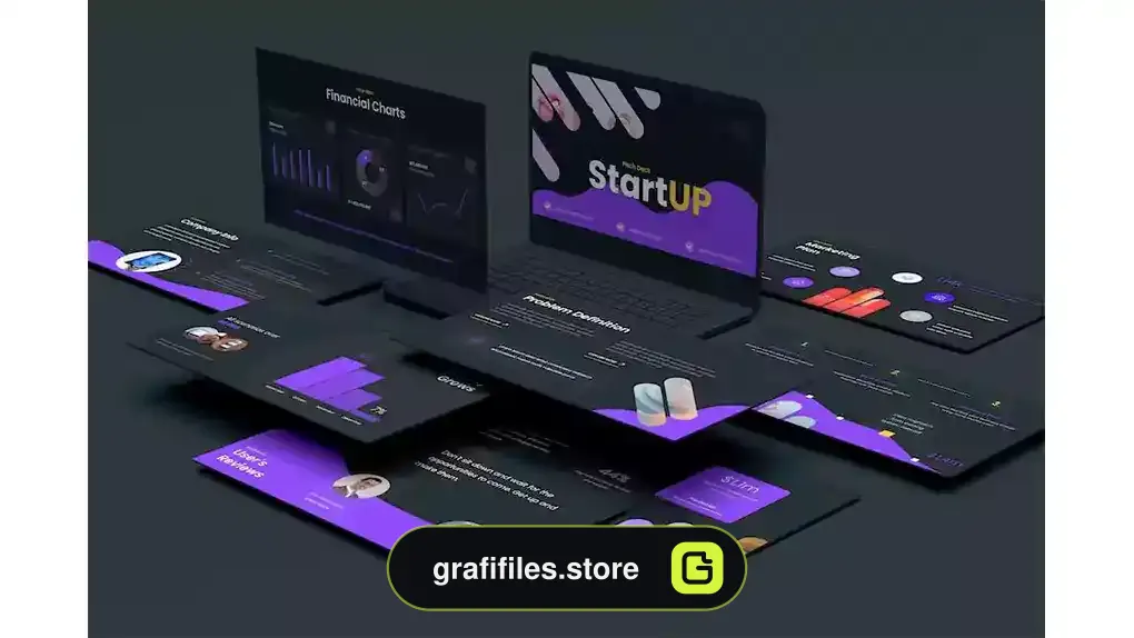 قالب پاورپوینت استارت آپ StartUp - Pitch Deck Powerpoint Presentation