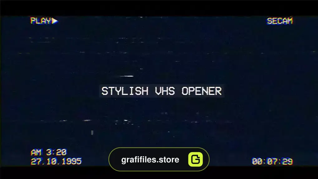 پروژه پریمیر وله با افکت نوار ویدیویی Stylish VHS Opener
