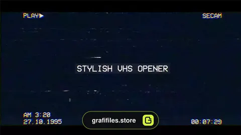 پروژه پریمیر وله با افکت نوار ویدیویی Stylish VHS Opener