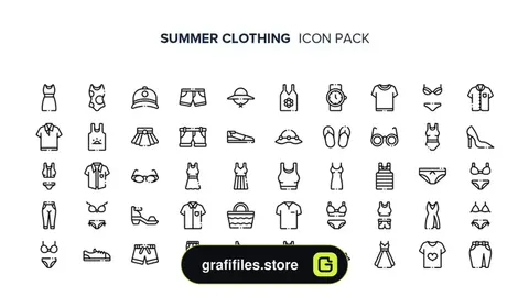 آیکون لباس تابستانی Summer clothing
