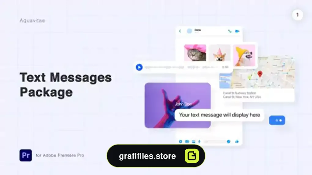 پروژه پریمیر نمایش پیام متنی Text Messages Package