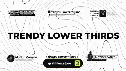 پروژه پریمیر زیرنویس Trendy Lower Thirds