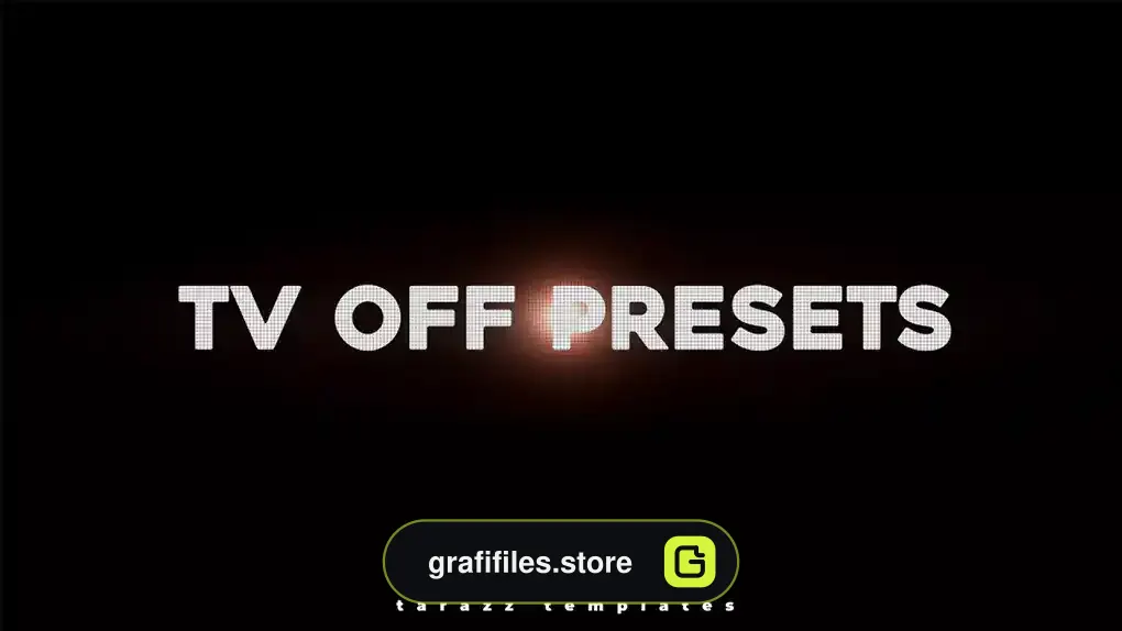 پریست پریمیر افکت خاموش شدن تلویزیون TV Off