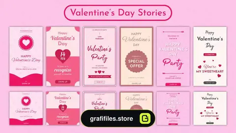 پروژه پریمیر استوری اینستاگرام ولنتاین Valentines Day Stories