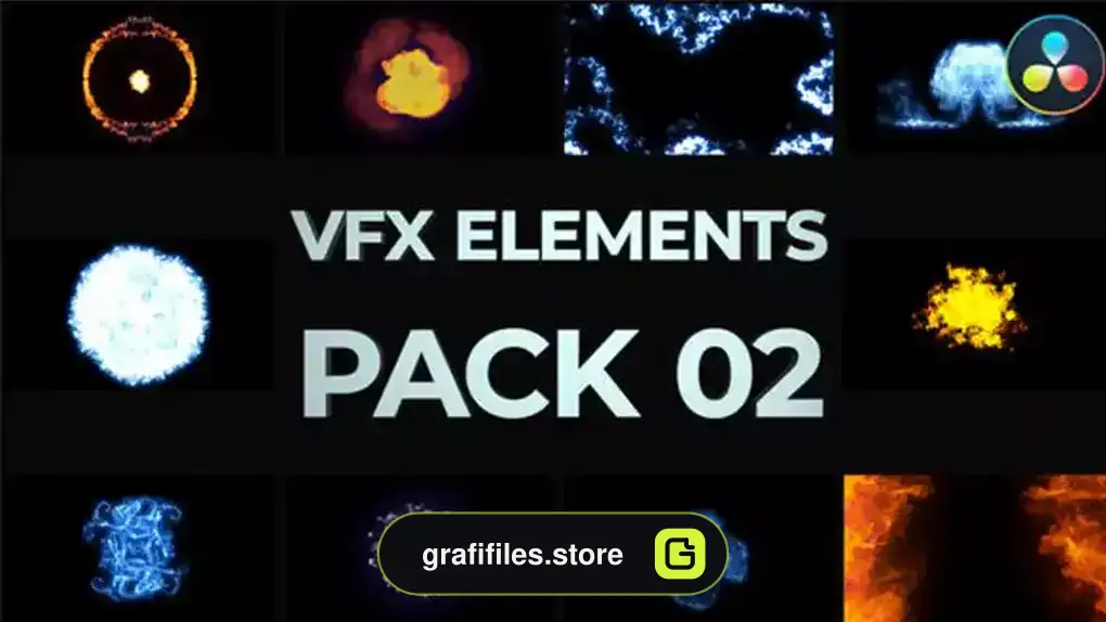 پروژه داوینچی ریزالو جلوه های ویژه VFX Elements Pack 02