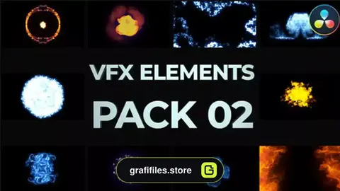 پروژه داوینچی ریزالو جلوه های ویژه VFX Elements Pack 02