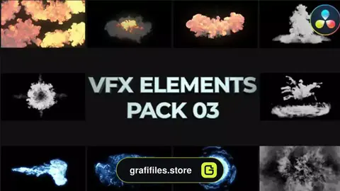 پروژه داوینچی ریزالو جلوه های ویژه VFX Elements Pack 03 
