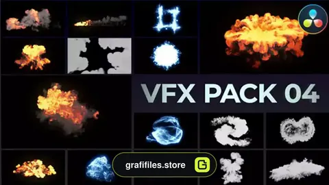 پروژه داوینچی ریزالو جلوه های ویژه VFX Elements Pack 04