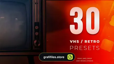 دانلود 30 پریست پریمیر افکت نوار ویدیویی VHS & Retro - Presets Kit