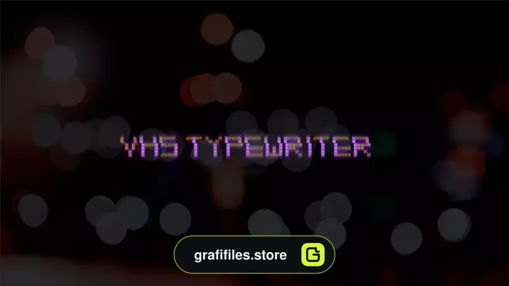 پریست پریمیر متن با افکت ماشین تحریر VHS Typewriter
