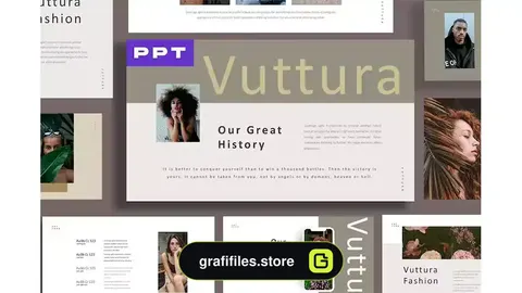قالب پاورپوینت Vuttura Lookbook Powerpoint