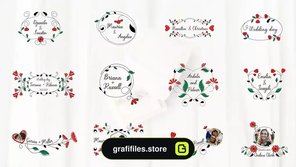 پروژه پریمیر تایتل و زیرنویس عروسی Wedding Titles & Lower Thirds