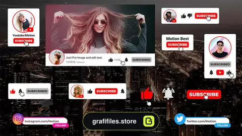 پروژه پریمیر سابسکرایب یوتیوب Youtube Subscribe
