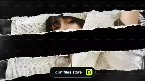 افکت کاغذ پاره روی عکس و تصاویر Ripped Black Paper Overlay