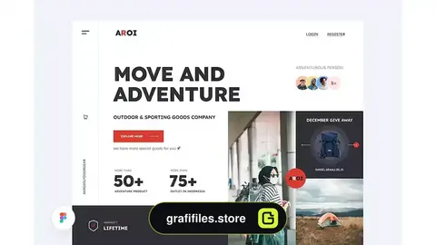 قالب سربرگ وبسایت Arrei - Website Header