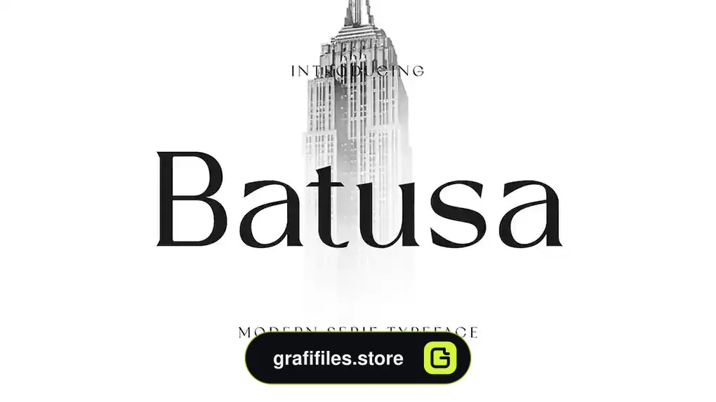 فونت انگلیسی Batusa Modern Serif Fonts