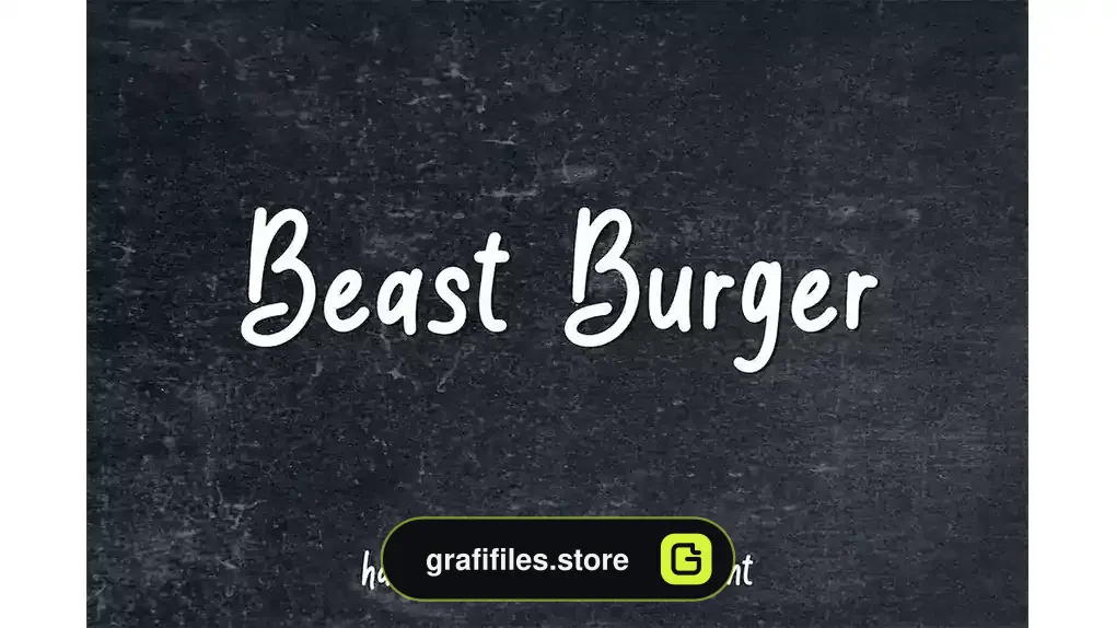 فونت انگلیسی Beast Burger - Handwritten Sans Serif