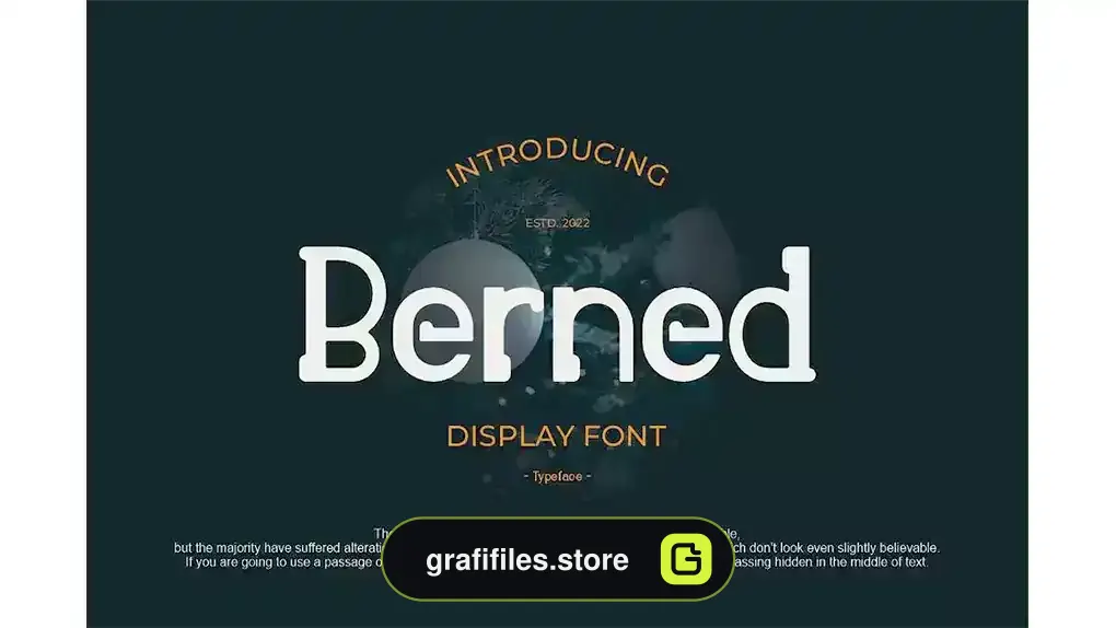 فونت انگلیسی Berned Font
