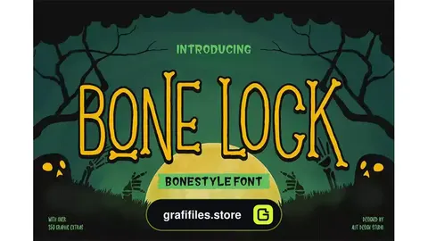 فونت انگلیسی Bone Lock Halloween Font