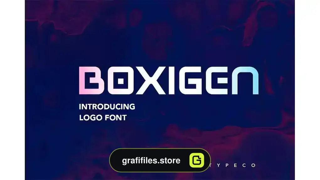 فونت انگلیسی BOXIGEN - Tech Font