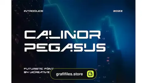 فونت انگلیسی Calinor Pegasus Futuristic Sans Serif Font
