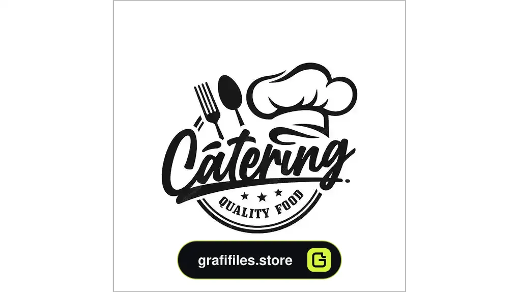 وکتور لوگو غذا Catering quality food design logo