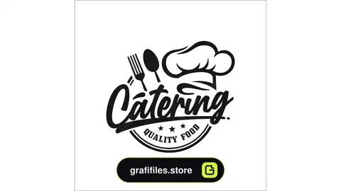 وکتور لوگو غذا Catering quality food design logo