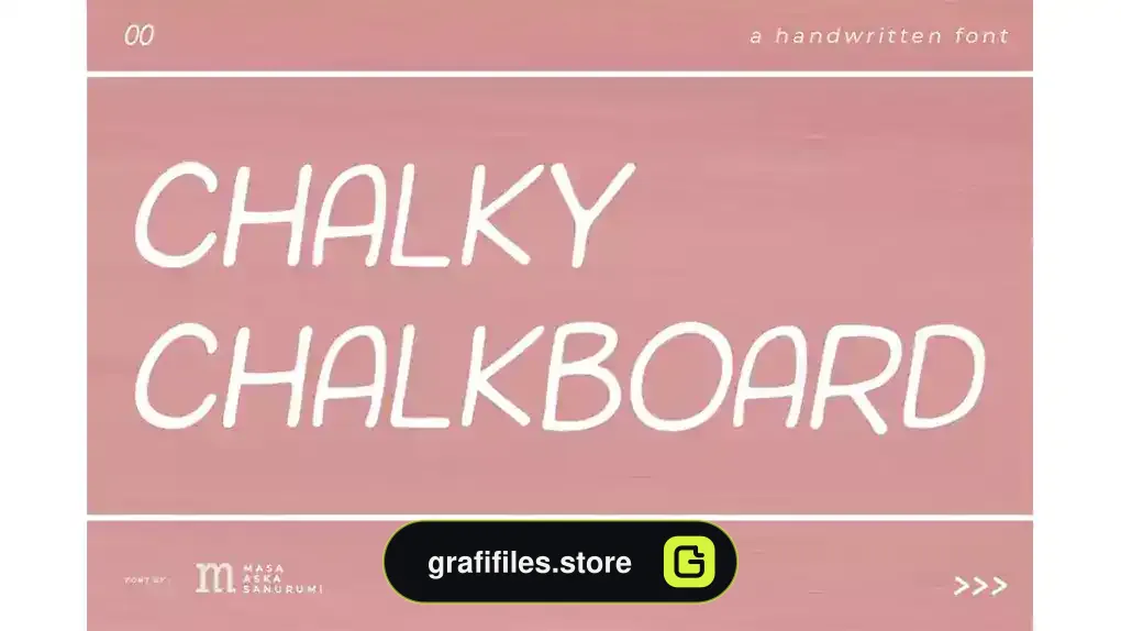 فونت انگلیسی Chalky Chalkboard | A Display Font