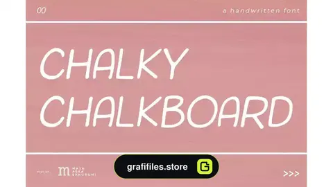 فونت انگلیسی Chalky Chalkboard | A Display Font