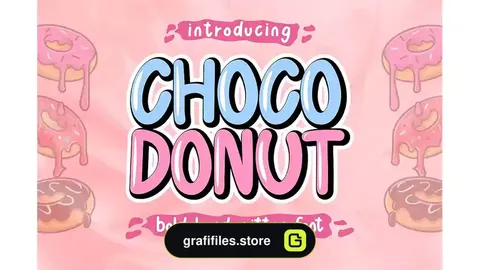 فونت انگلیسی دست نویس Choco Donut - Handwritten Font