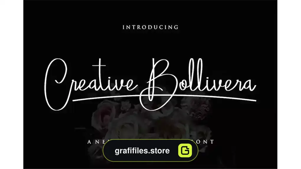 فونت انگلیسی دست نویس Creative Bollivera Fonts