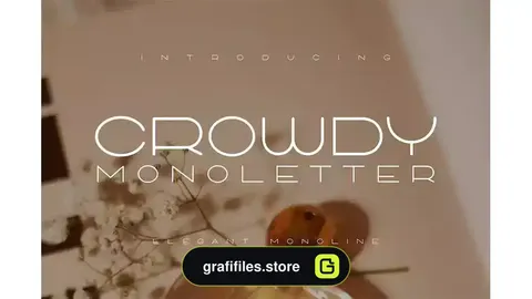 فونت انگلیسی Crowdy Monoletter