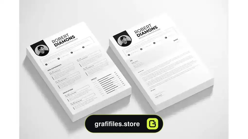 طرح وکتور رزومه CV Template