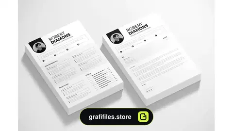 طرح وکتور رزومه CV Template