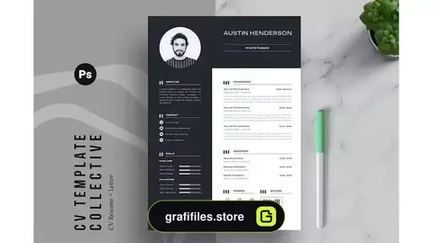 طرح لایه باز رزومه CV Template