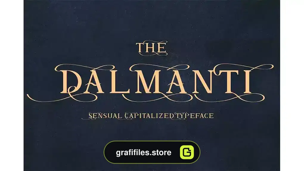 فونت انگلیسی Dalmanti - Capitalized Typeface