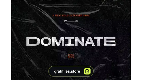 فونت انگلیسی Dominate - Modern Extended Bold Display Sans