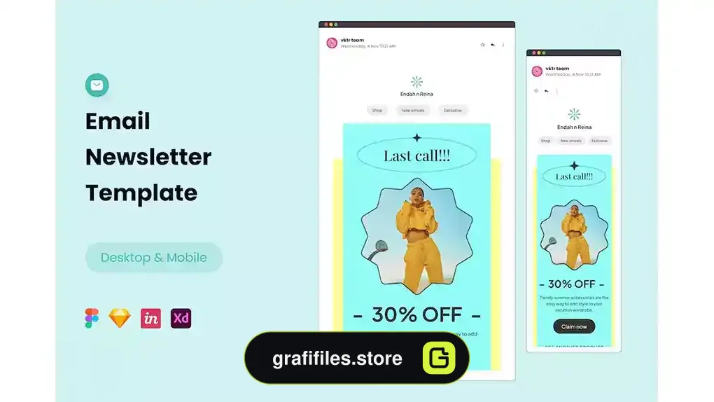 قالب خبرنامه ایمیل Email Newsletter Template
