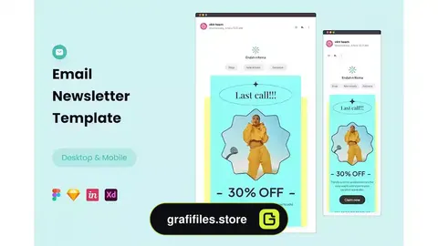 قالب خبرنامه ایمیل Email Newsletter Template