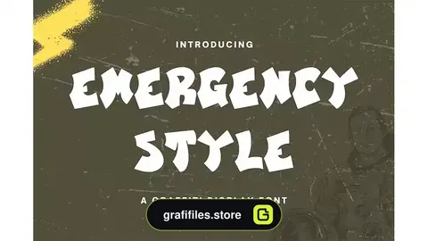 فونت انگلیسی EmergencyStyle - Graffiti Display Font