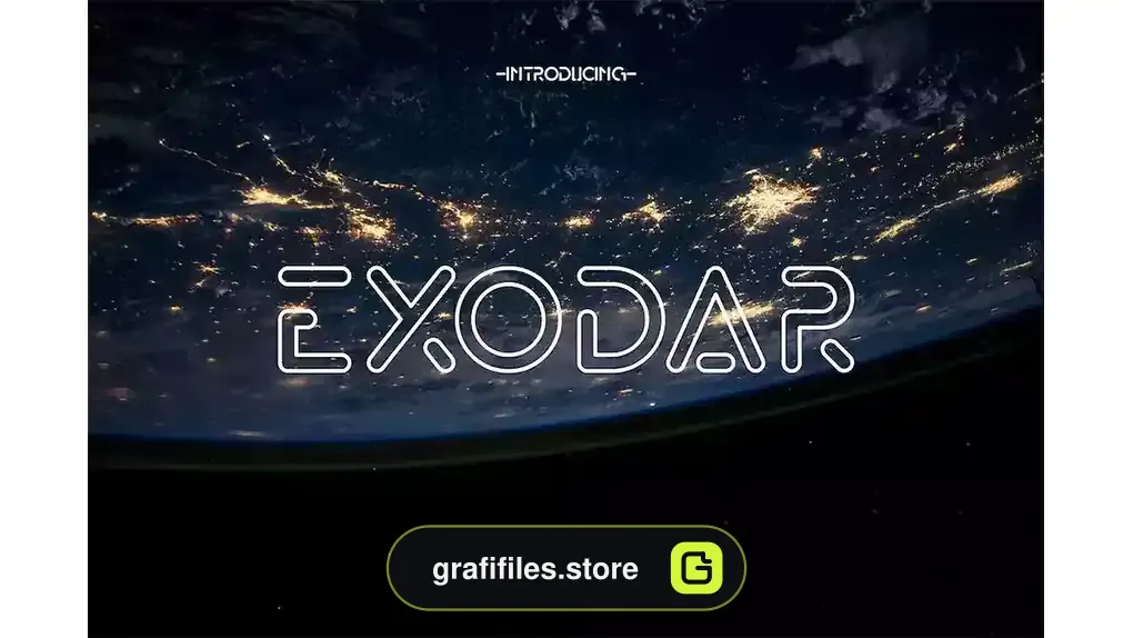 فونت انگلیسی Exodar - Futuristic Font YR