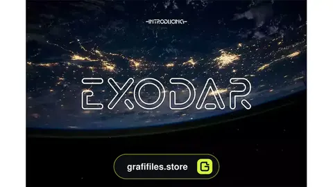 فونت انگلیسی Exodar - Futuristic Font YR