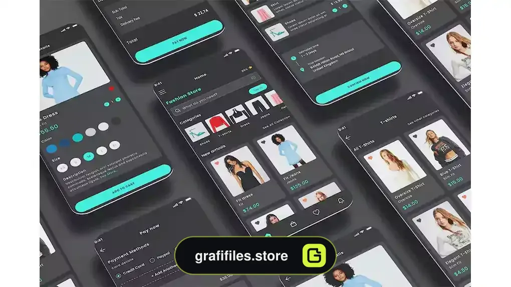 رابط کاربری اپلیکیشن فروشگاه لباس