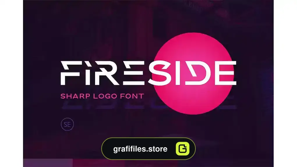 فونت انگلیسی Fireside - Sharp Logo Font